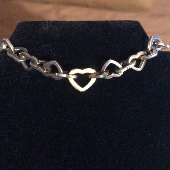 925 SS HEART CHAIN & BRACELET TIFFANYS LOOK ALIKE - Picture 3 of 8
